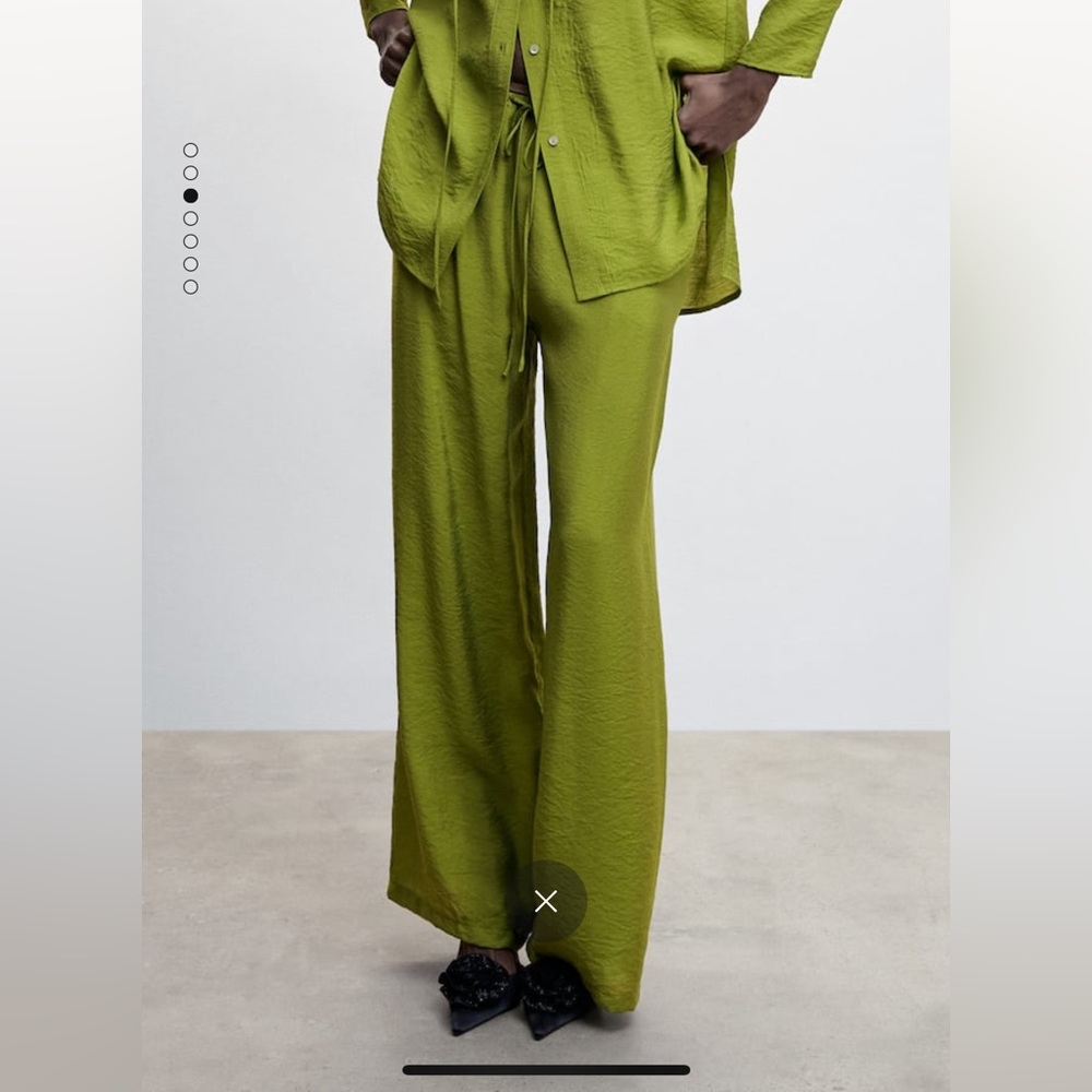 MANGO satin palazzo pants size S